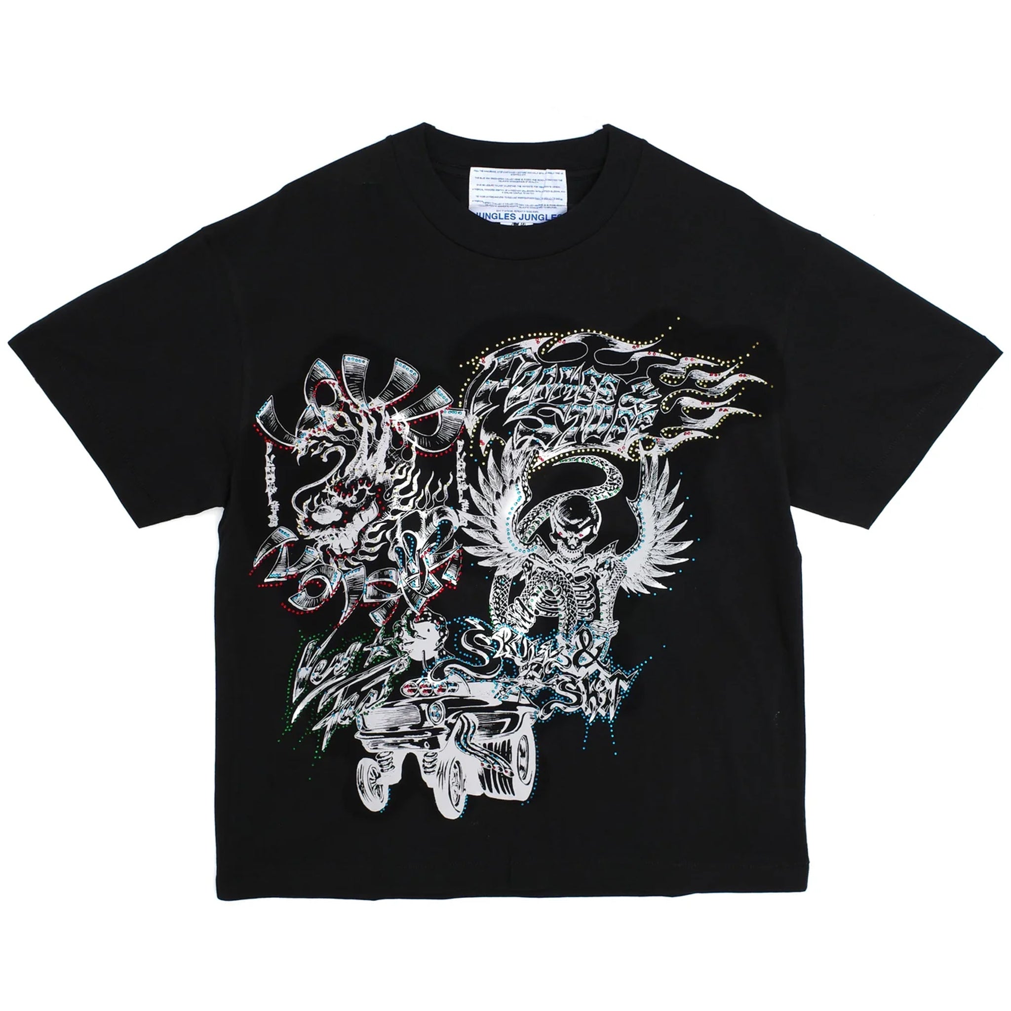 FLAMES N STUFF RHINESTONE TEE – Capsul