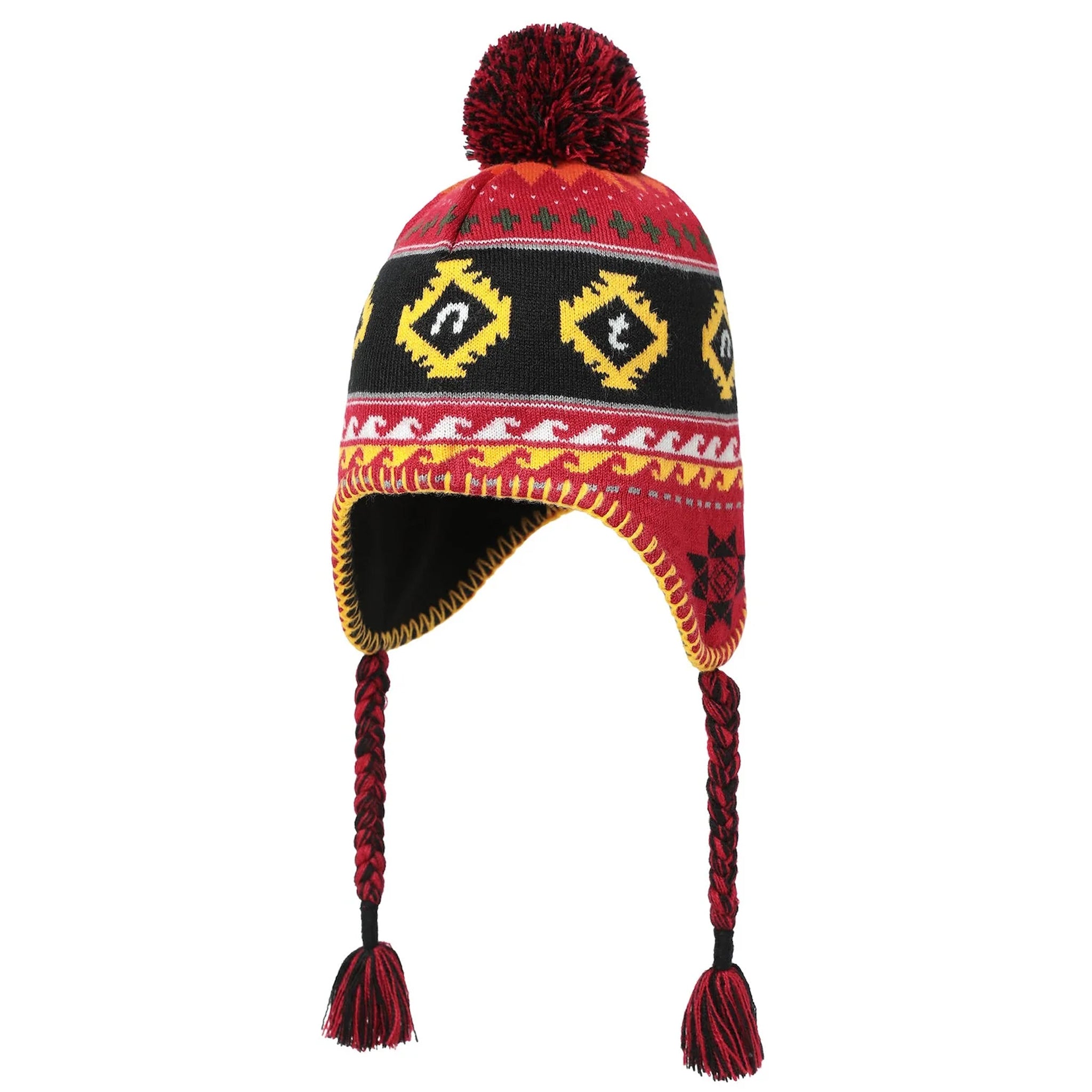 Pom Earflap Beanie (Red) – Capsul