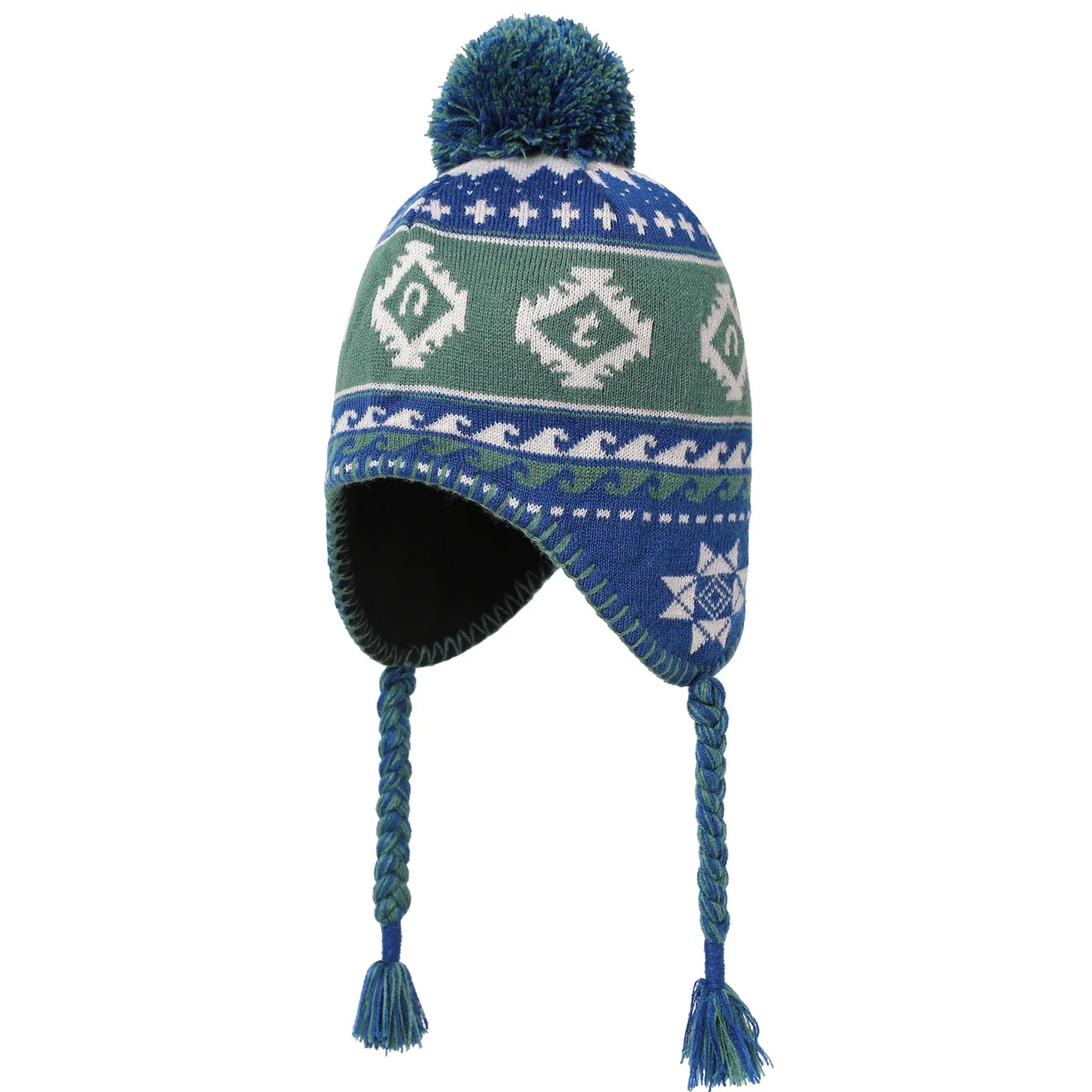 Pom Earflap Beanie (Blue) – Capsul
