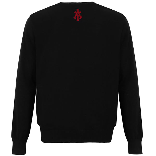 GOTHIC LOGO KNITTED SWEATER (BLACK)