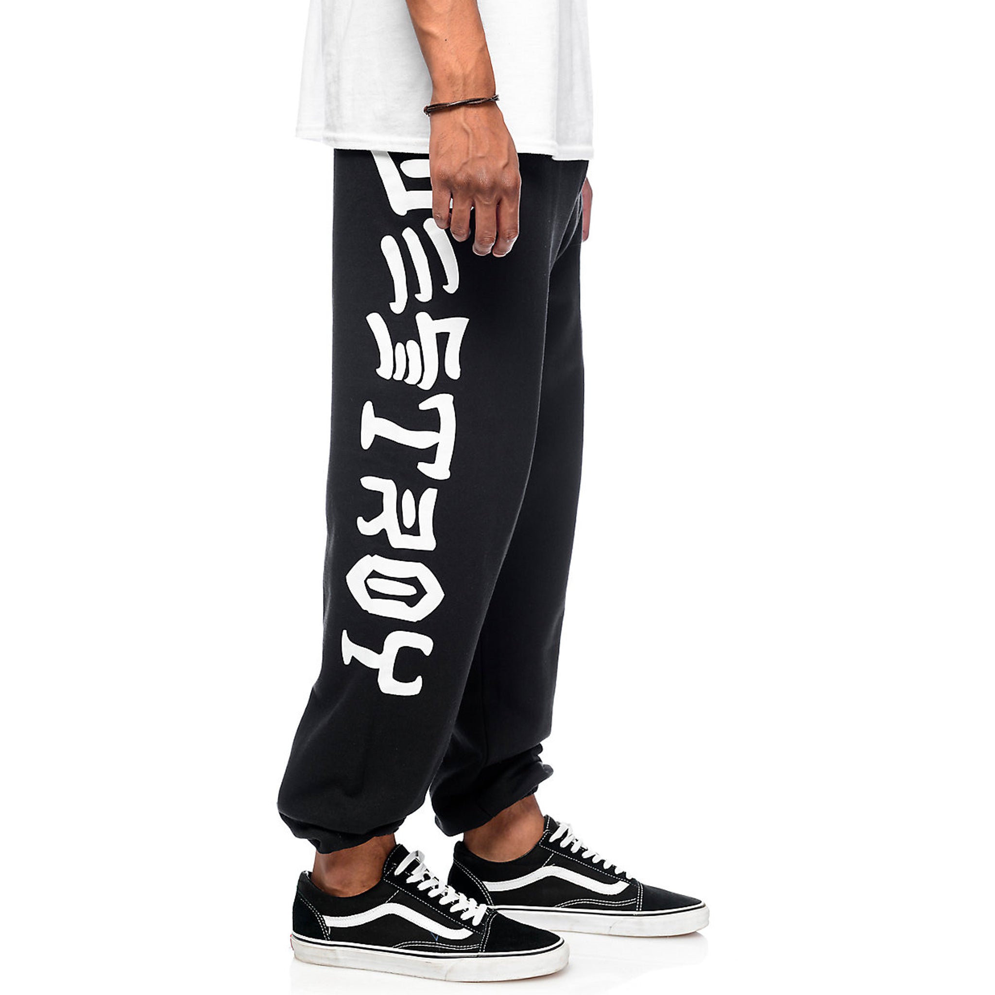Black thrasher sweatpants cheap