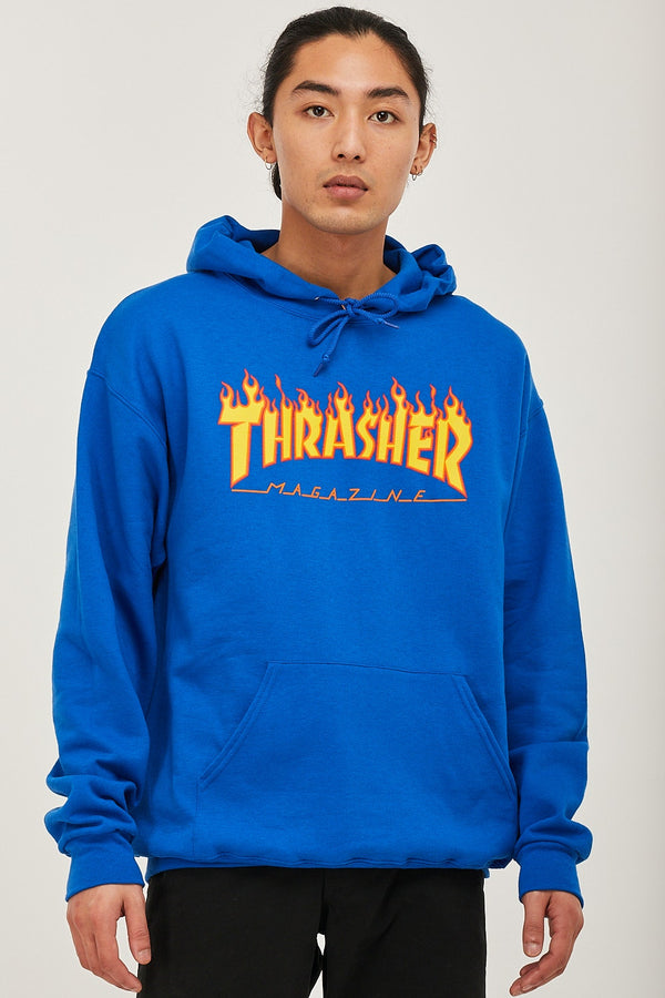 Flame logo hoodie (Blue)
