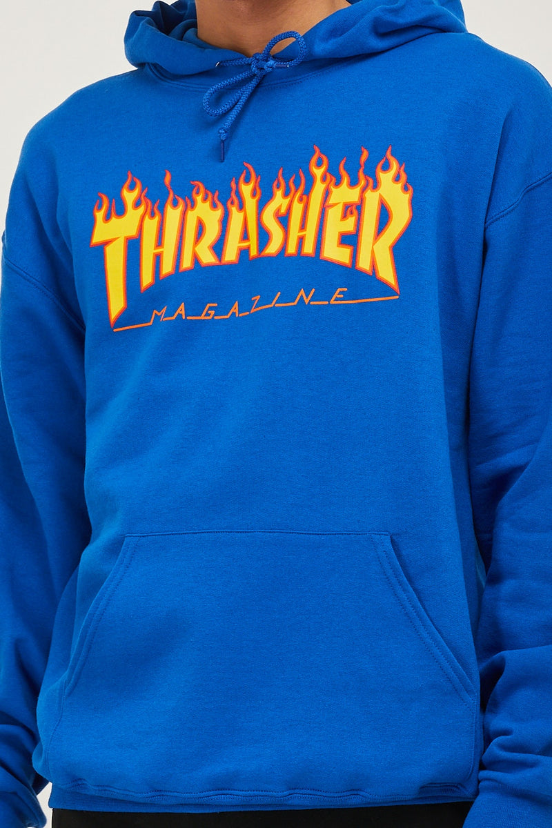Flame logo hoodie (Blue)