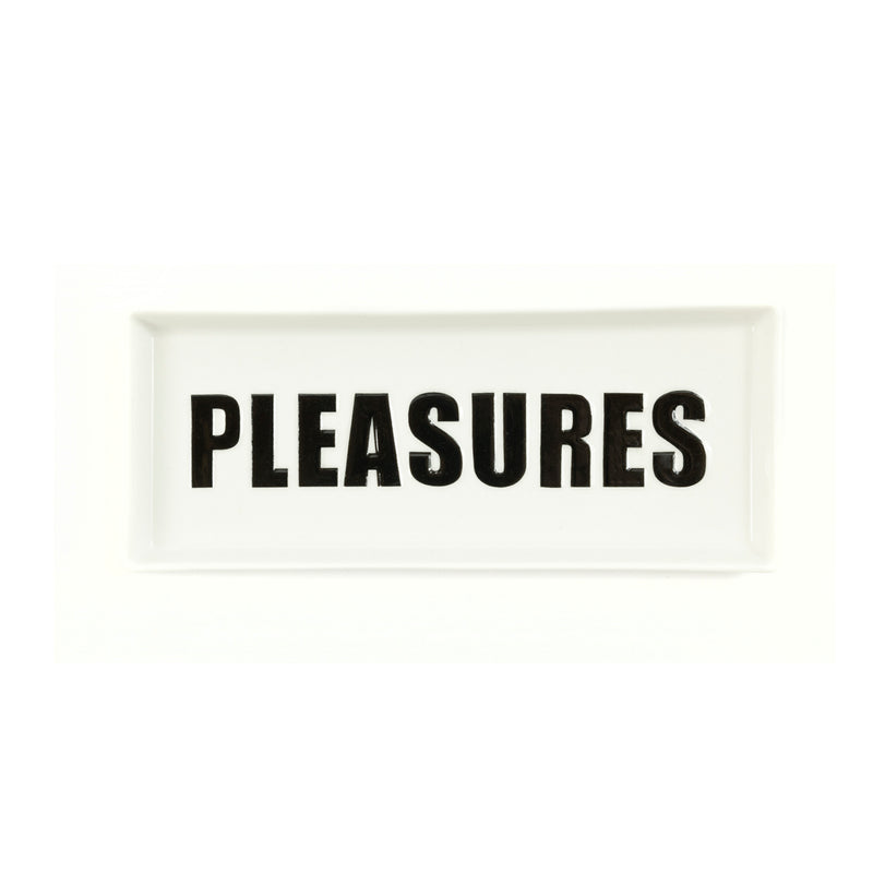 PLEASURES CERAMIC TRAY (White)