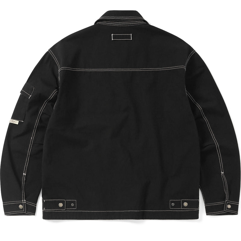 Contrast Stitch Jacket (Black)