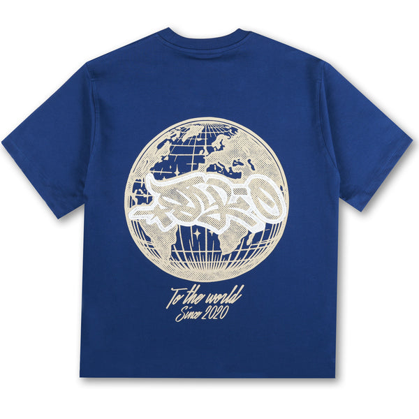 To The World Tag Tee (Blue)