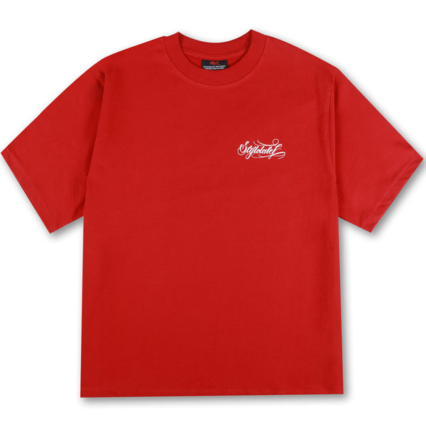 To The World Cursive Logo Tee (Red)
