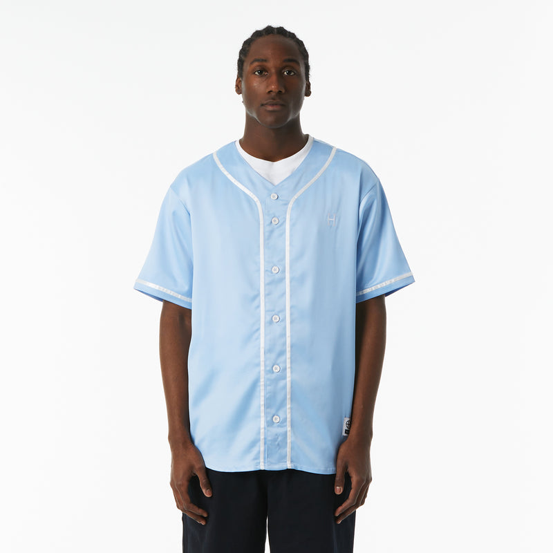 Huf Community Hand Baseball Jersey in Sky - Size XXL