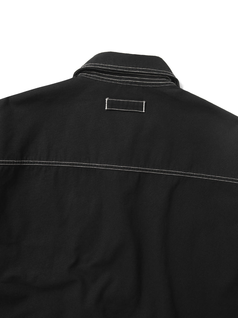 Contrast Stitch Jacket (Black)