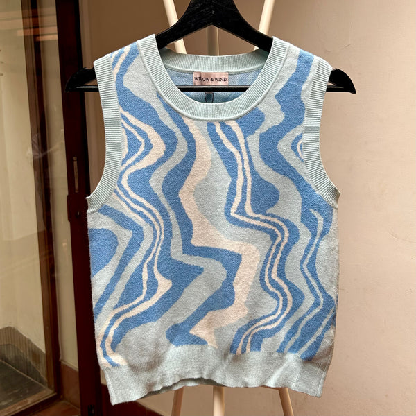 PRE-LOVED Willow and wild sweatervest (BLUE)