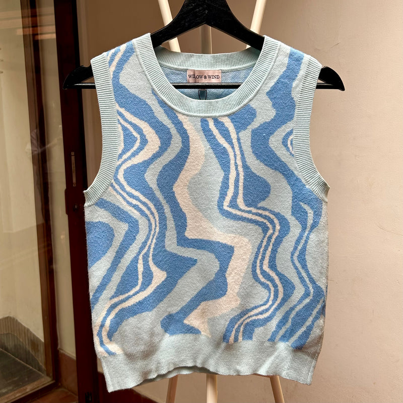PRE-LOVED Willow and wild sweatervest (BLUE)