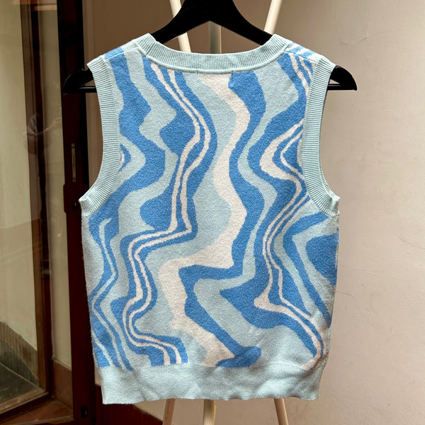 PRE-LOVED Willow and wild sweatervest (BLUE)