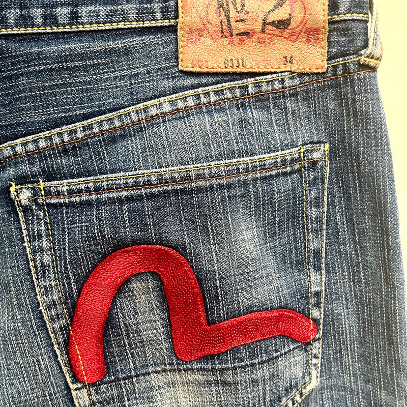 PRE-LOVED Evisu made in Japan lot 0331 no 2 Denim Jeans(BLUE)