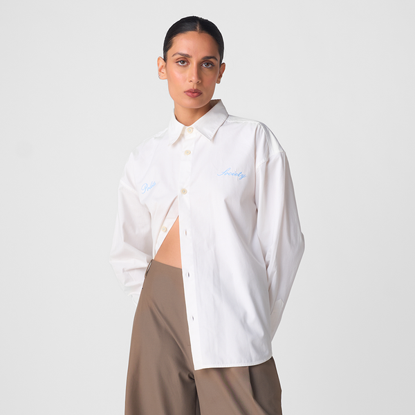 COTTON TWILL BOXY SHIRT
