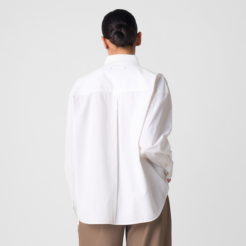 COTTON TWILL BOXY SHIRT