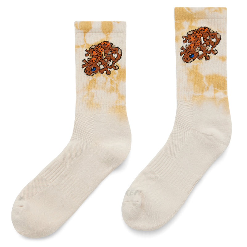 LIZARD TIE DYE SOCKS (CREAM)