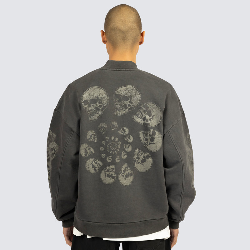 SKULL SPIRAL QUARTER ZIP