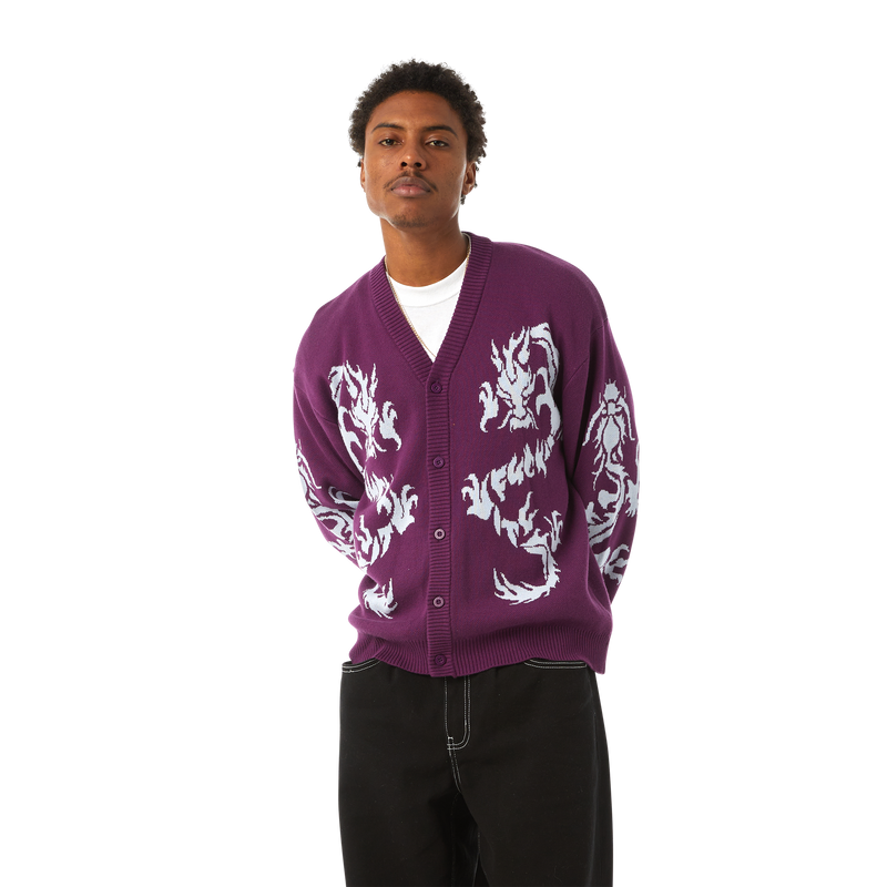 Twin Dragon Cardigan (Purple)