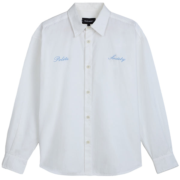 COTTON TWILL BOXY SHIRT