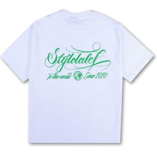 To The World Cursive Logo Tee (White)