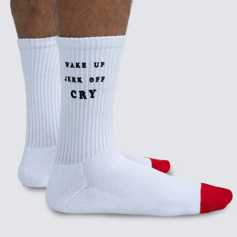 WAKE UP SOCKS (White)
