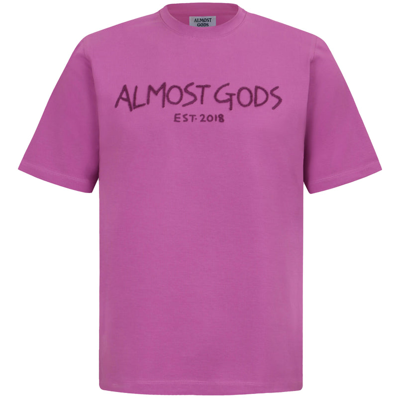 HAND EMBROIDERED AARI TEE ( MAUVE)