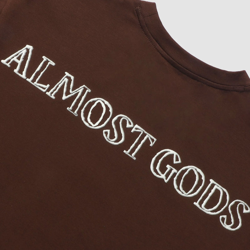 ALPHA CROSS CHAIN LINK TEE (BROWN)