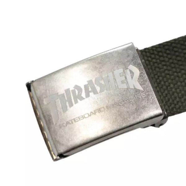 THRASHER MAG WEB BELT (Army Green)