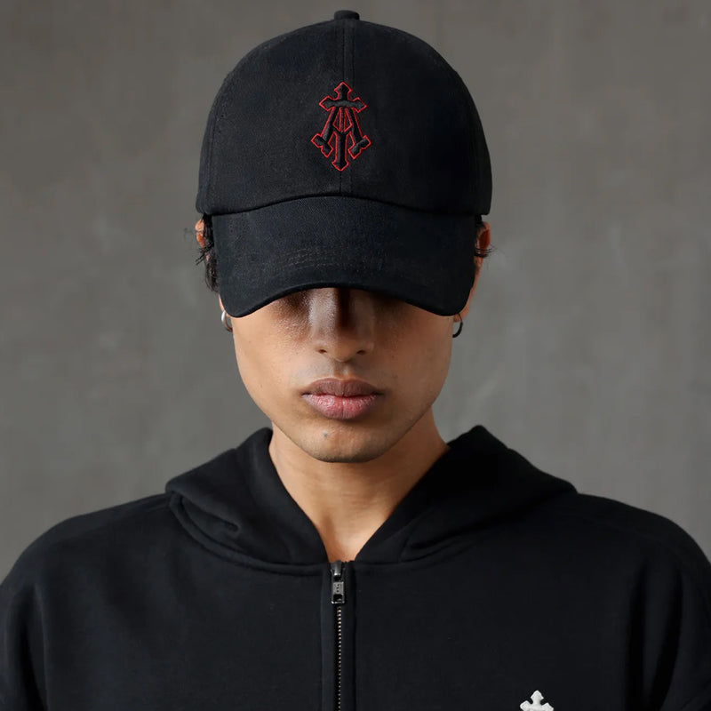 Alpha Cross Embroidered Cap (Black)