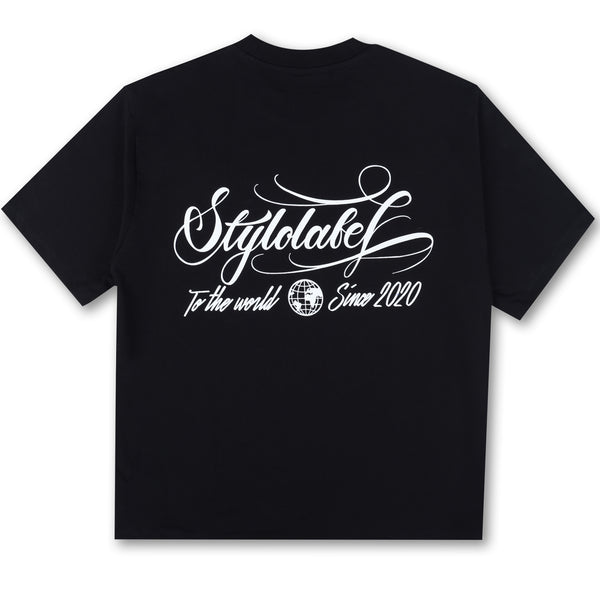 To The World Cursive Logo Tee (Black)