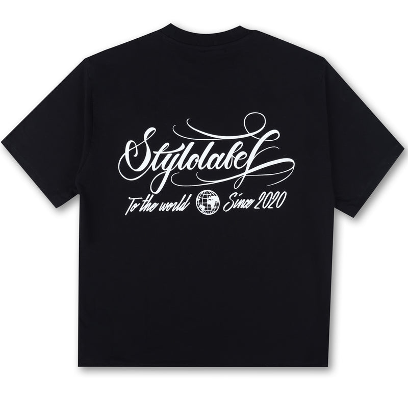 To The World Cursive Logo Tee (Black)