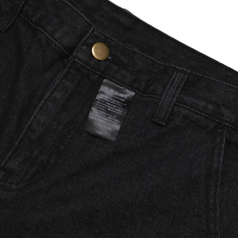 SKATEGOAT DENIM CARPENTER SHORTS (Black)