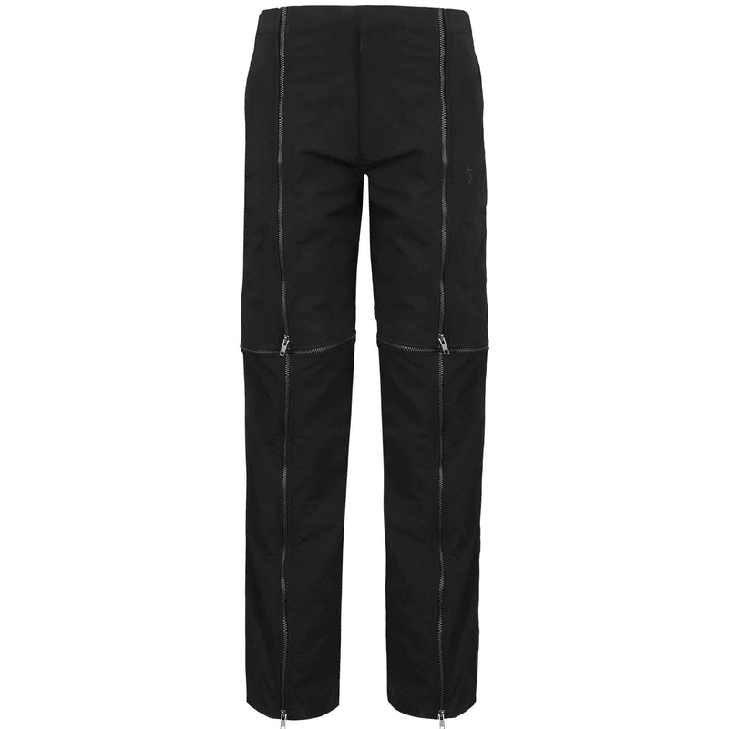 Crushed Nylon Detachable Zip Pants (Black)