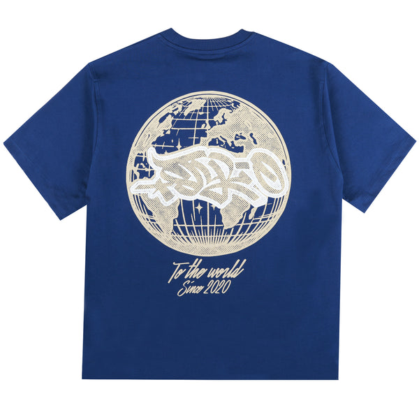To The World Tag Tee (Blue)