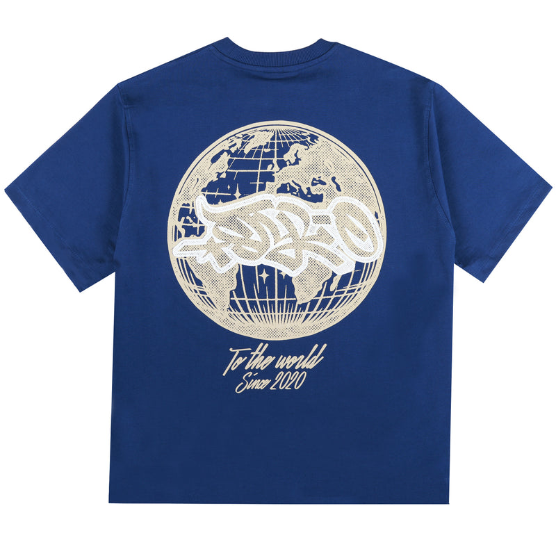 To The World Tag Tee (Blue)
