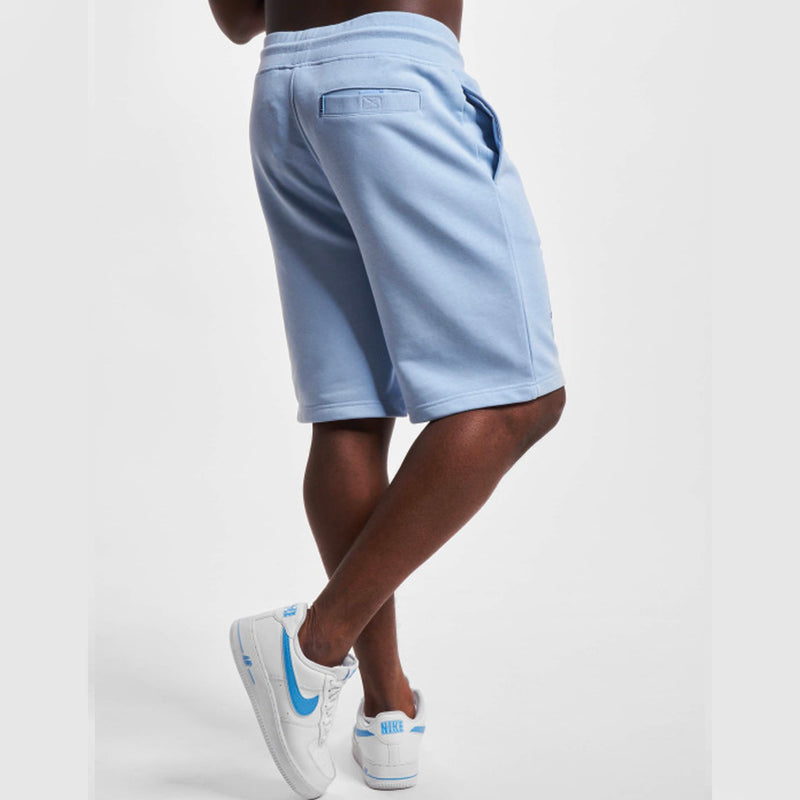 SCRIPT EMBROIDERED SWEATSHORT (Blue)