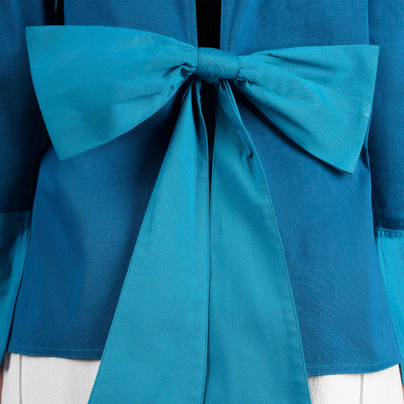 SHIRT WITH BOW (Blue)