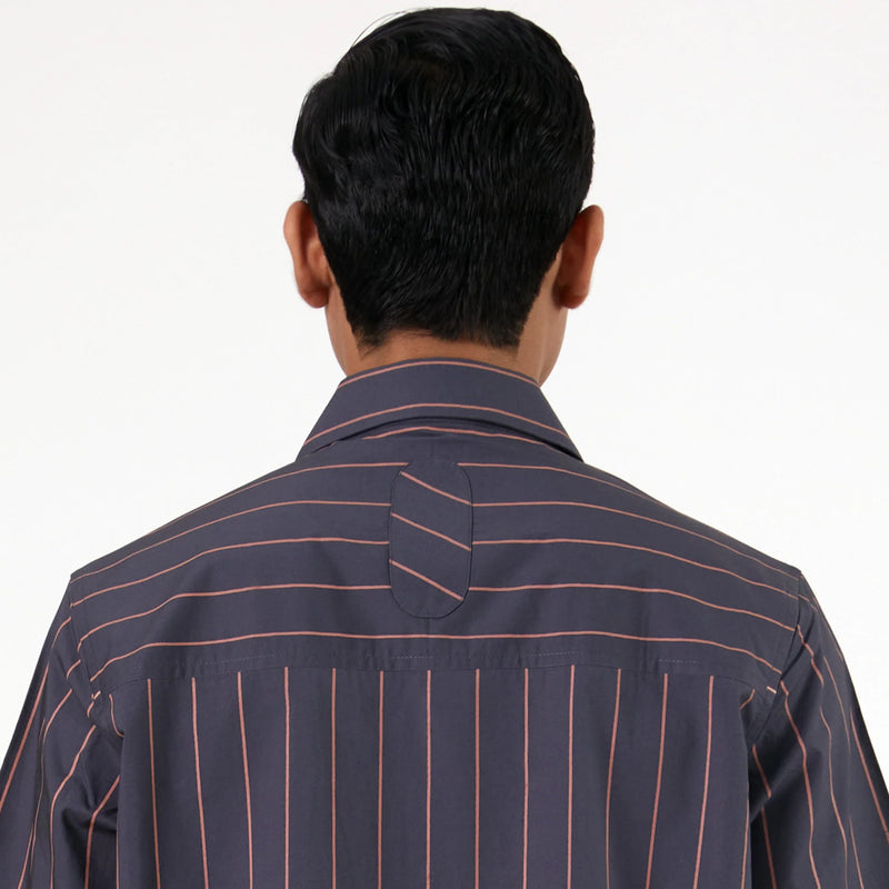 Regiment Stripped Shirt (Grey)