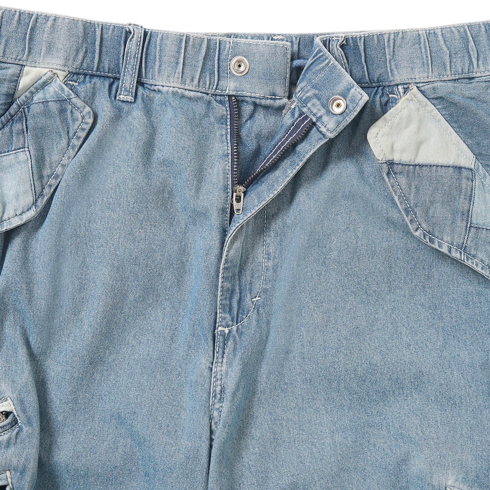 Crazy Multi Zip Pant (Washed Blue) – Capsul