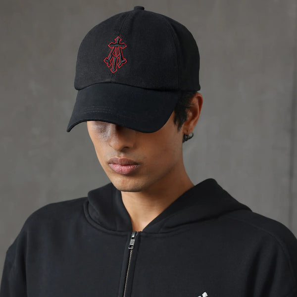 Alpha Cross Embroidered Cap (Black)