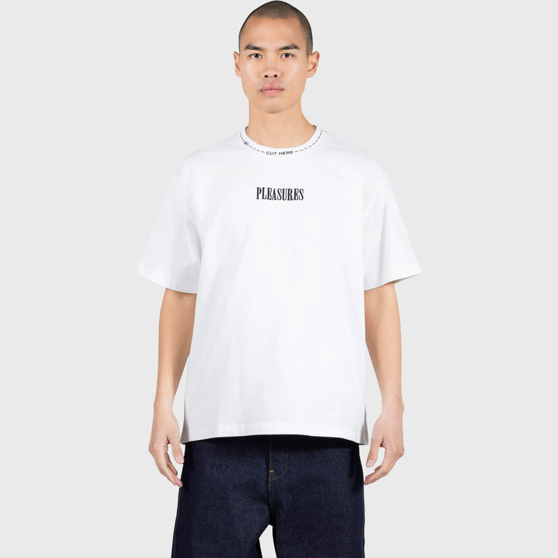 CUT HERE HEAVYWEIGHT TEE (WHITE)