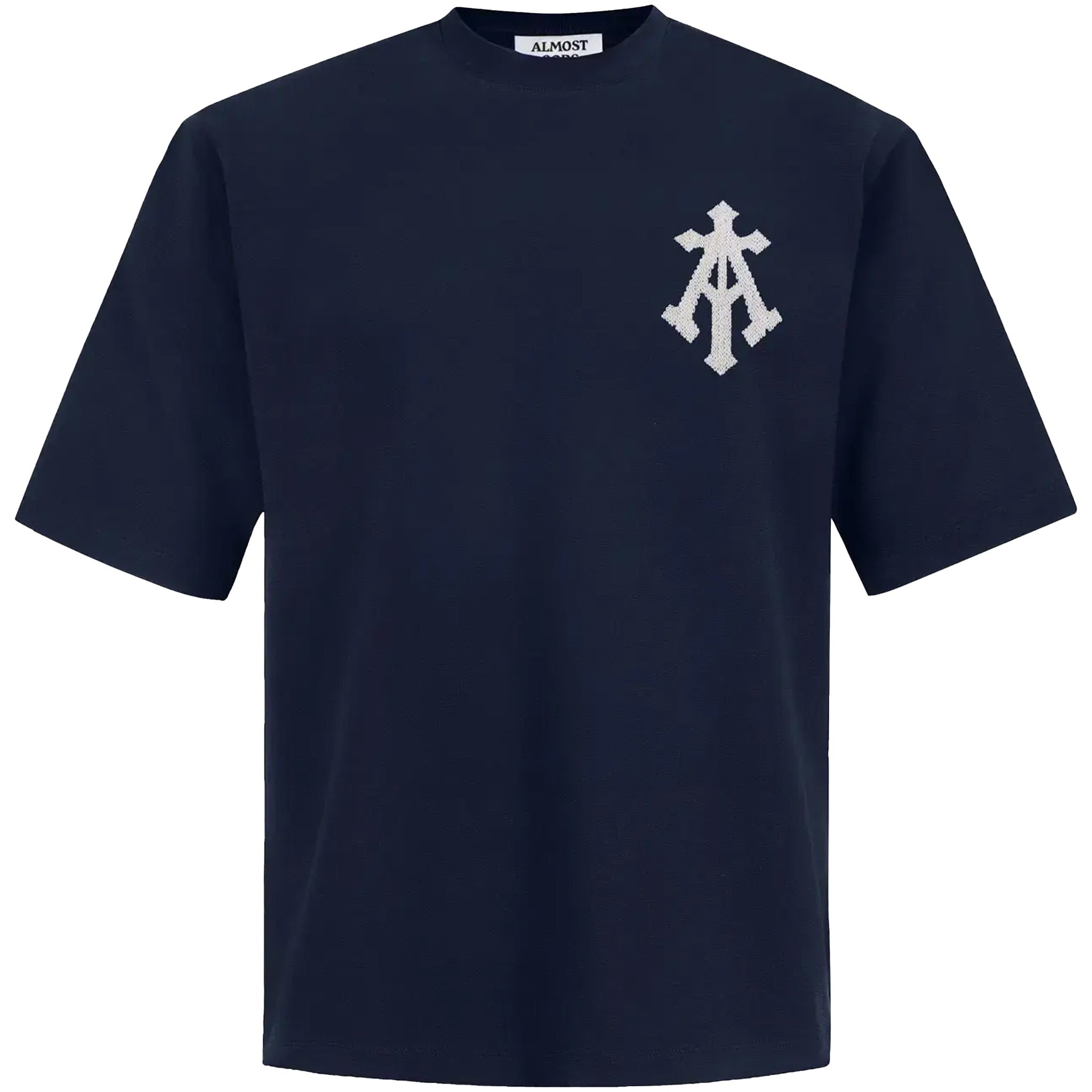 Alpha Cross R Logo Alpha Cross Aari Knit Tee (Navy) – Capsul