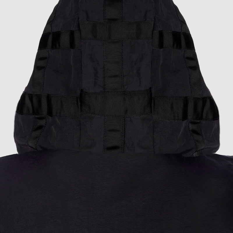 UTILITY VEST WITH HOOD (BLACK)