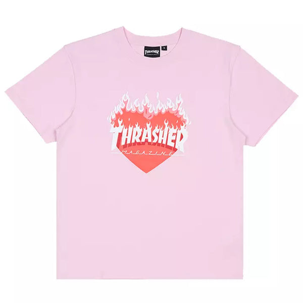 FLAMING HEART TEE (PINK)