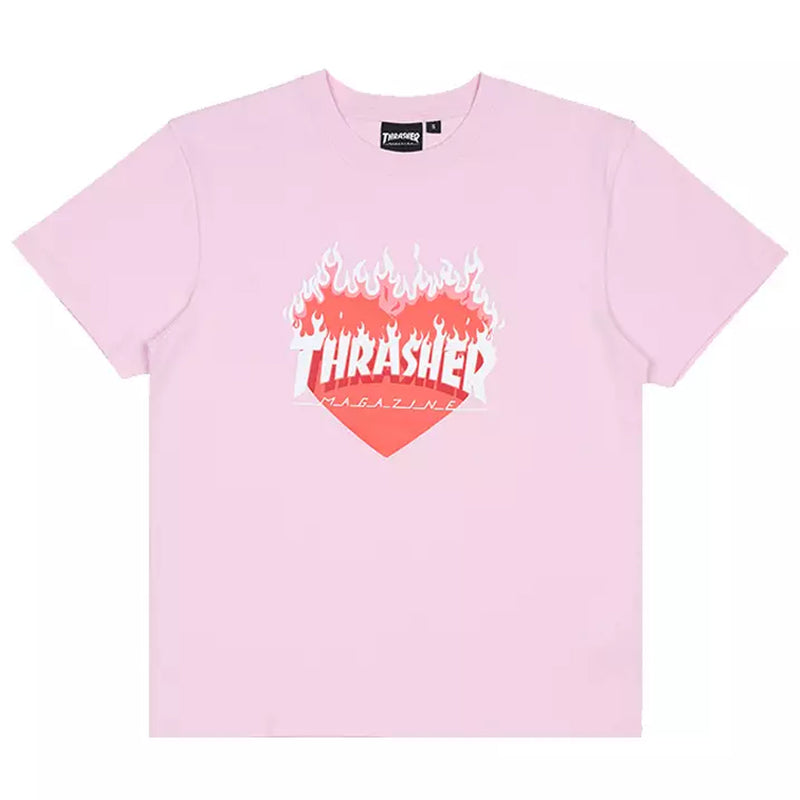 FLAMING HEART TEE (PINK)