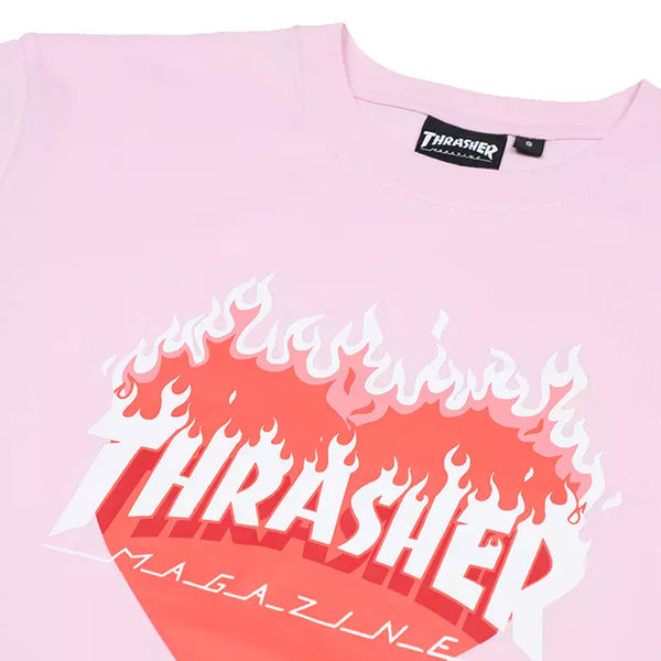 FLAMING HEART TEE (PINK)