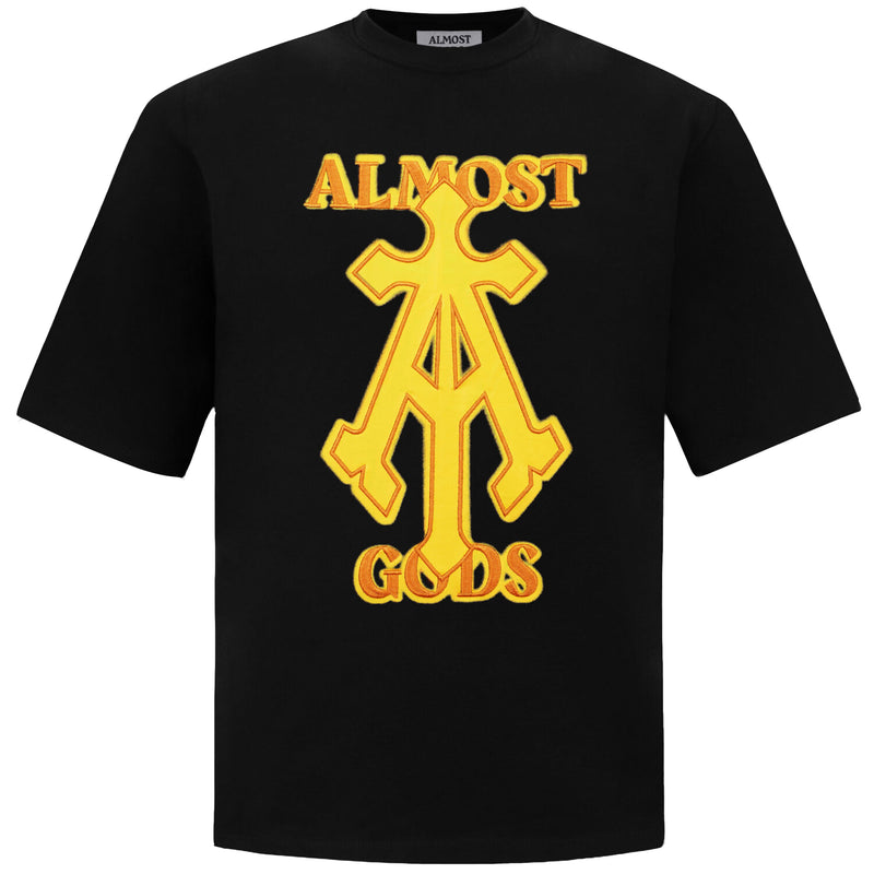 ALPHA CROSS SPRAY PAINT TEE (BLACK)