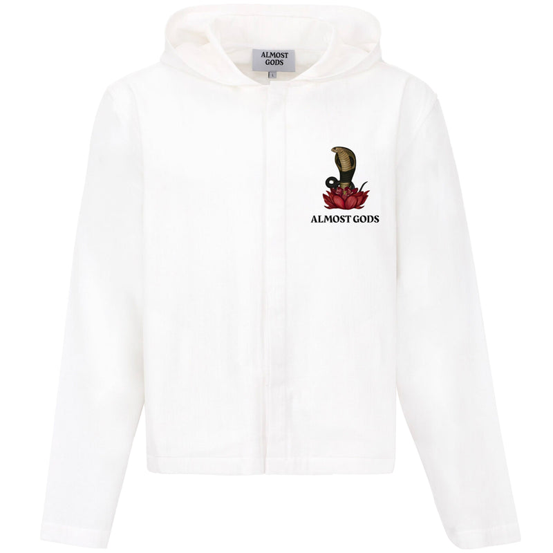 SERPENTINE COTTON HOODIE (WHITE)