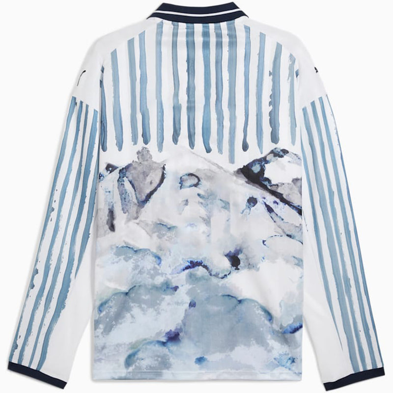 KidSuper Mty L/S Retro Tee (White-deep Navy)