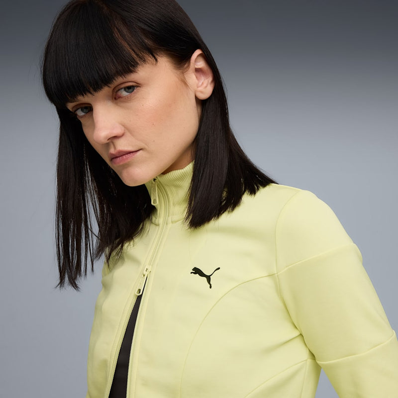 Dare to Slim Cropped Track Jacket (Gold Moon)
